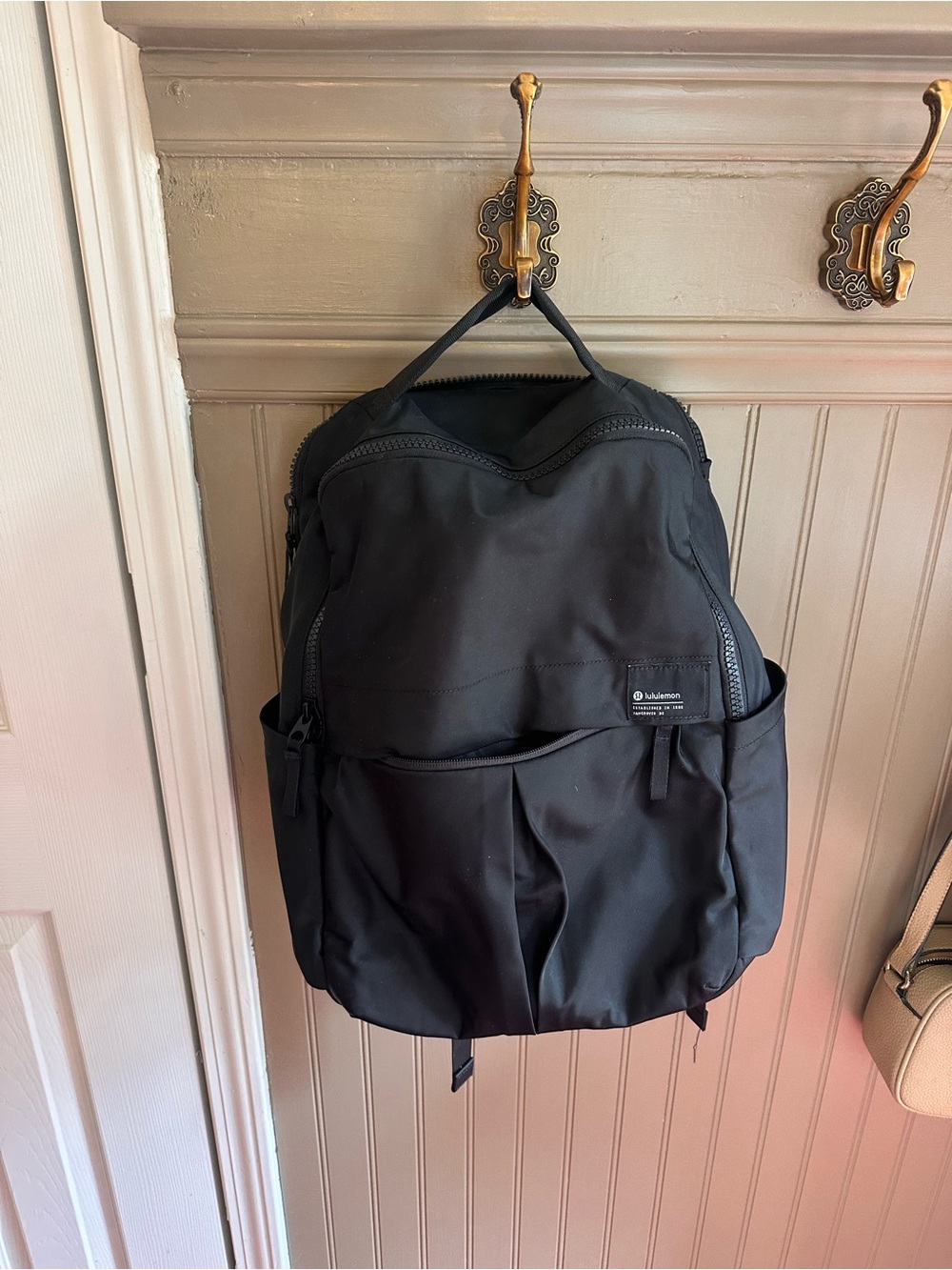 lululemon athletica Black Backpack with Front Pockets